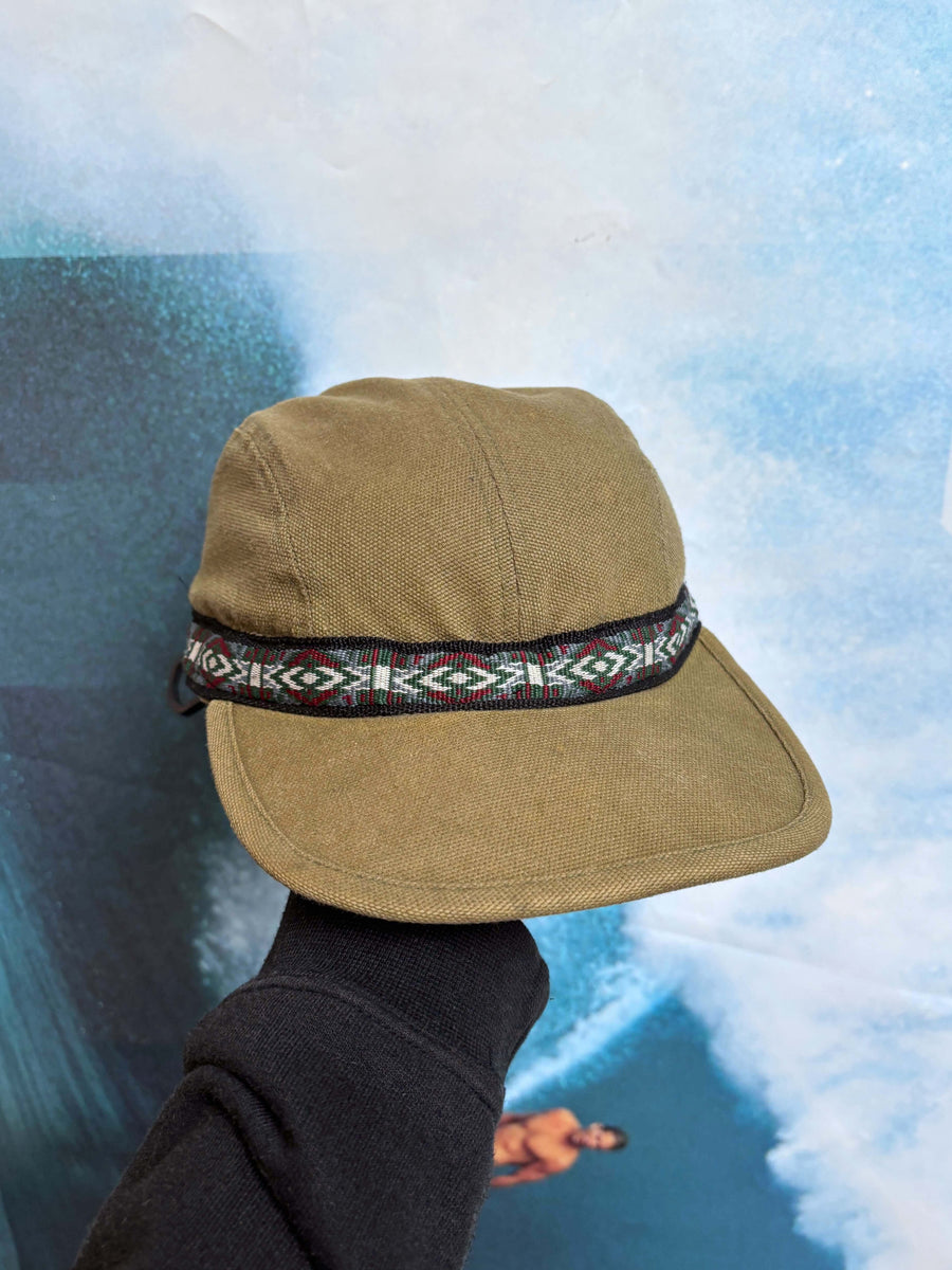 ARMY GREEN VINTAGE KAVU STYLE BRAID HAT