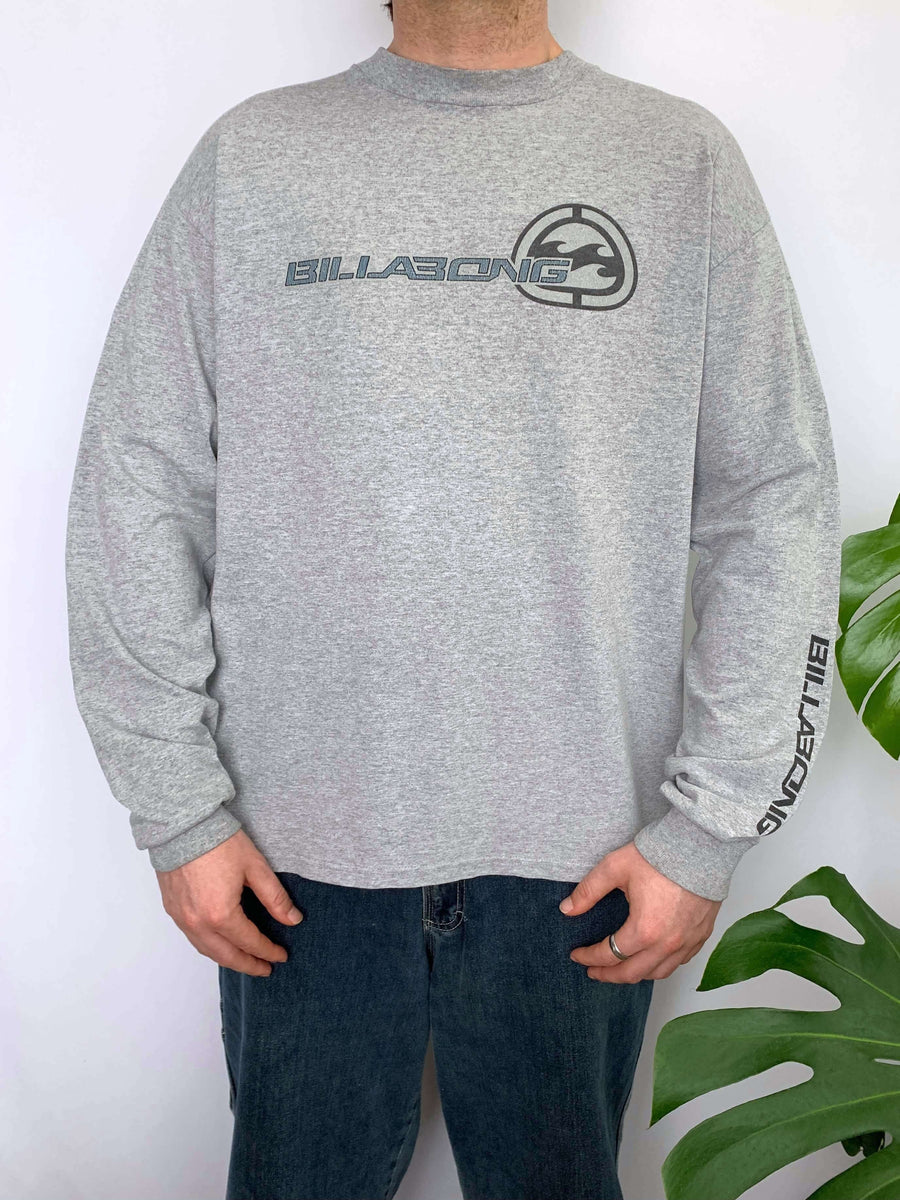 VINTAGE BILLABONG FRONT HIT LONG SLEEVE TEE - L