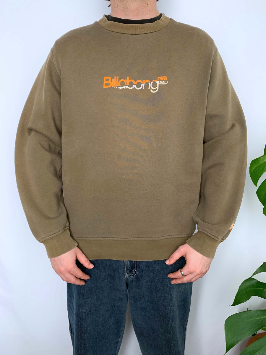 VINTAGE BILLABONG FRONT HIT CREWNECK - L