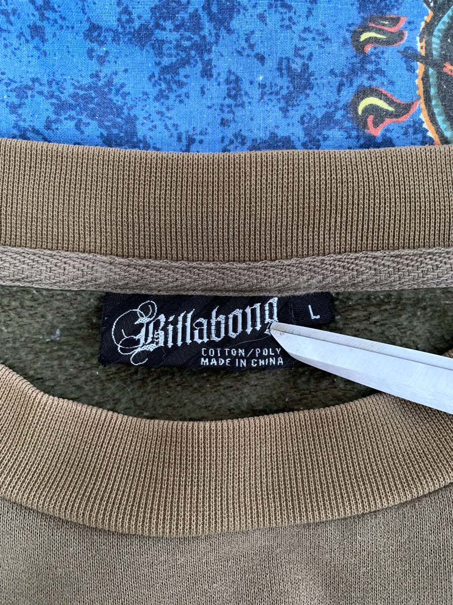 VINTAGE BILLABONG FRONT HIT CREWNECK - L