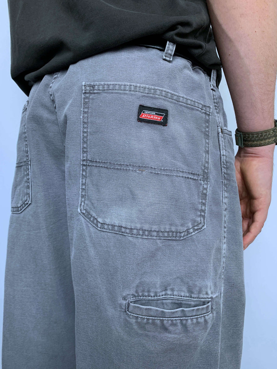 BAGGY FADED DICKIES CARPENTER POCKET PANTS - W38