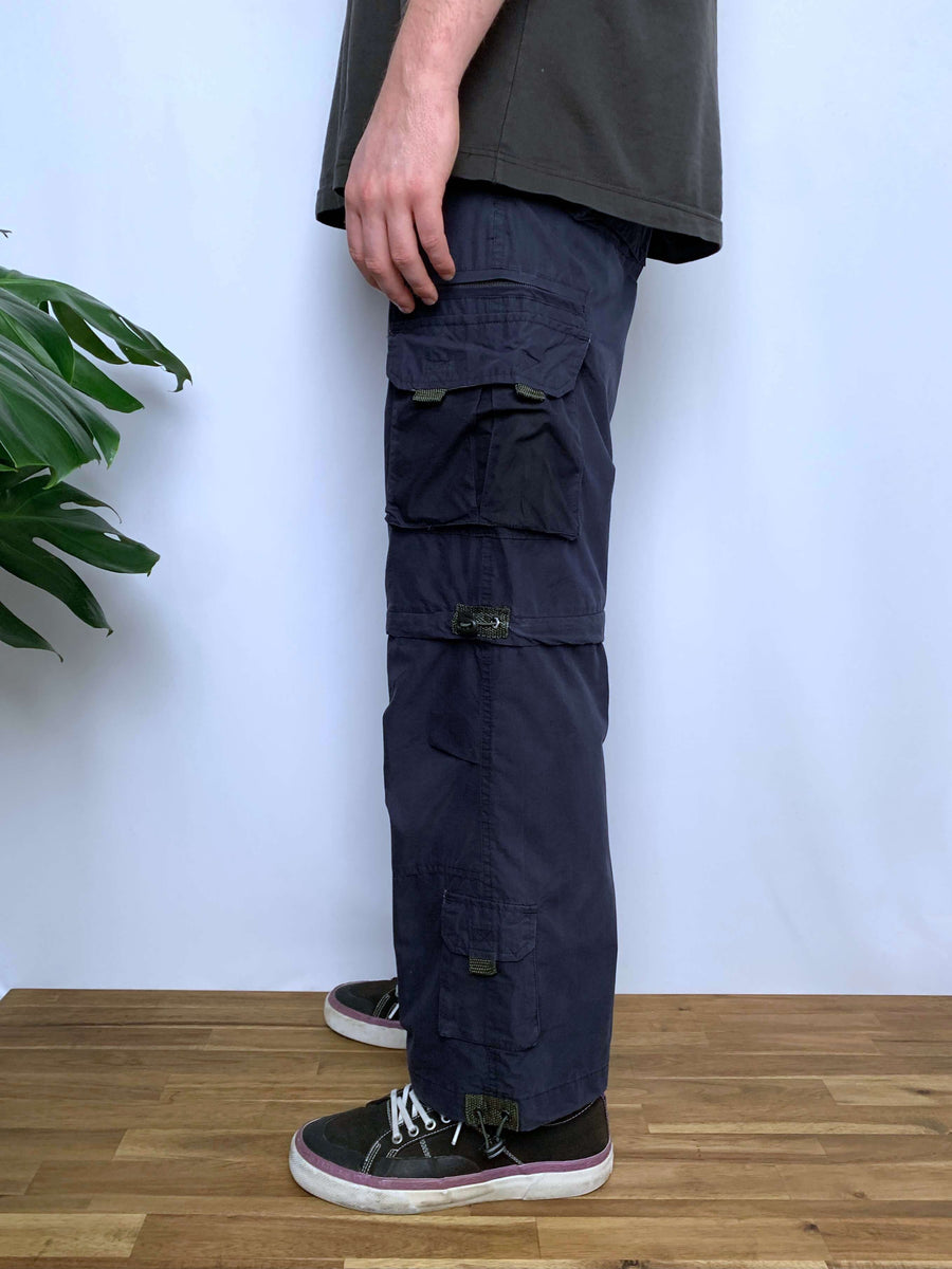 VINTAGE COLUMBIA ZIP-OFF CARGO PANTS W TOGGLES - W30