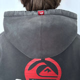 FADED VINTAGE QUIKSILVER LOGO HOODIE - L