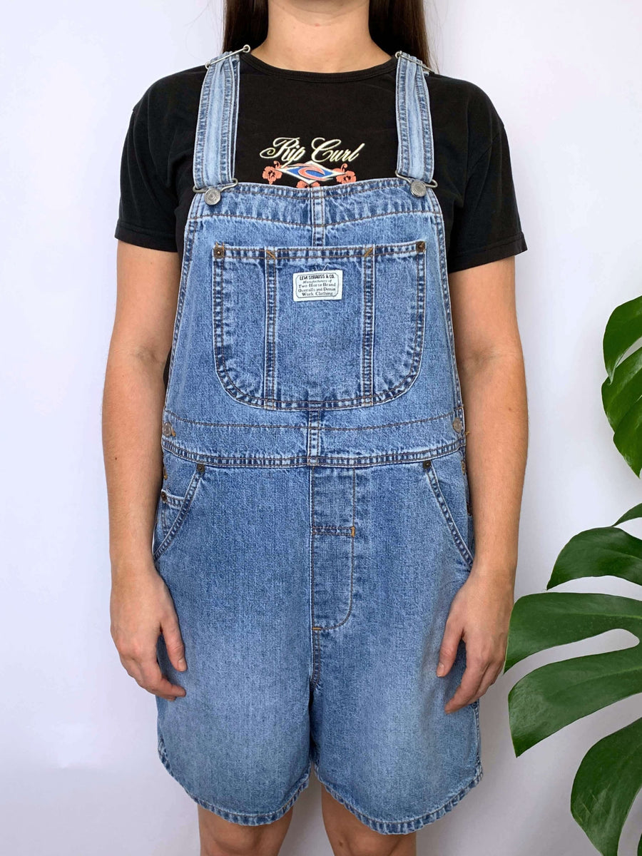 VINTAGE LIGHT WASH LEVIS OVERALLS - 10/12