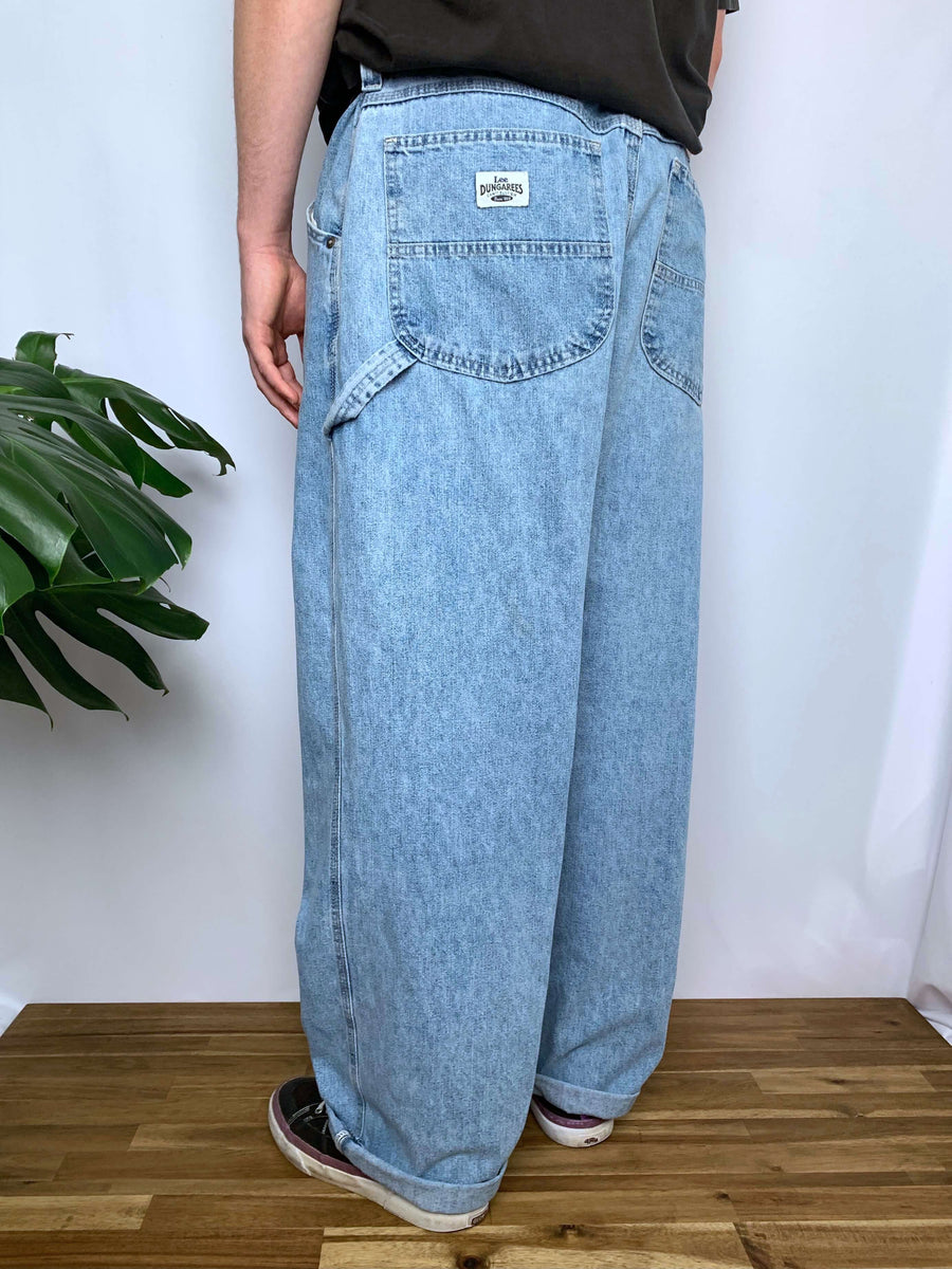 BAGGY VINTAGE LEE DUNGAREES CARPENTER JEANS - W38