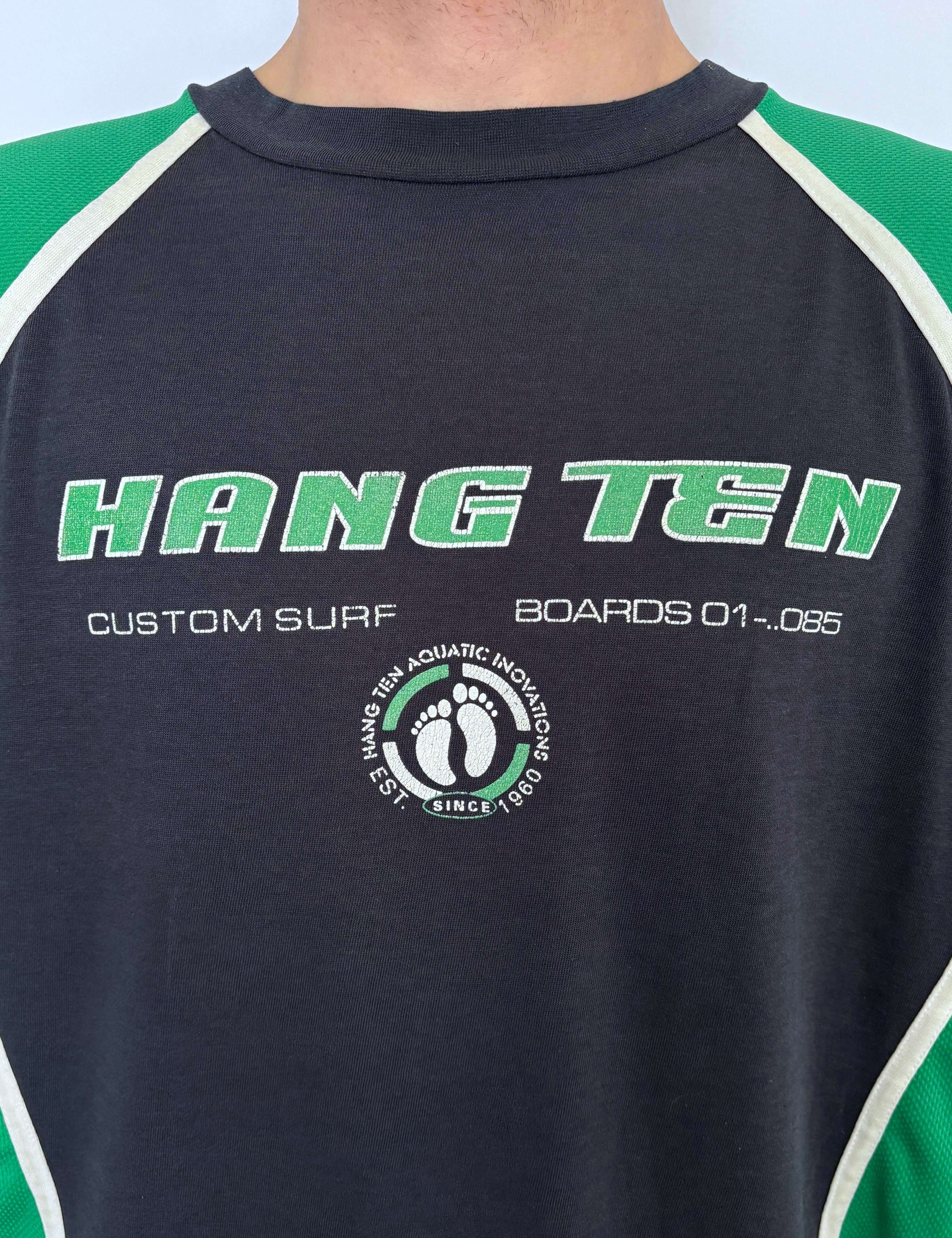 VINTAGE HANG TEN TWO-TONE MESH PANEL TEE - M/L