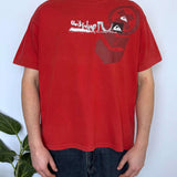 VINTAGE QUIKSILVER SCRIPT TEE - M