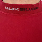 VINTAGE QUIKSILVER COLLAR SPELLOUT LONG SLEEVE TEE - M