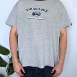 VINTAGE QUIKSILVER FRONT HIT TEE - L