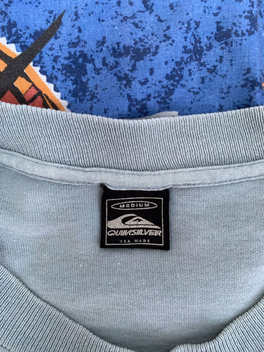 90S QUIKSILVER HAWAIIAN BOARDRIDERS TEE - L