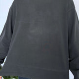 THICK FADED VINTAGE QUIKSILVER EMBROIDERED LONG SLEEVE TEE - XL