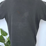 THICK FADED VINTAGE QUIKSILVER EMBROIDERED LONG SLEEVE TEE - XL