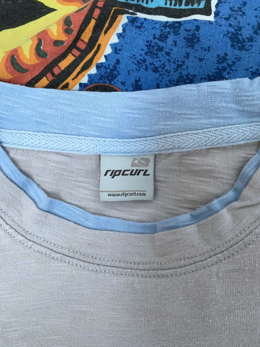 VINTAGE RIP CURL TWO-TONE LONG SLEEVE TEE - L