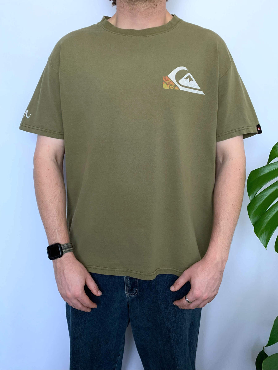 VINTAGE QUIKSILVER BIG LOGO TEE - L