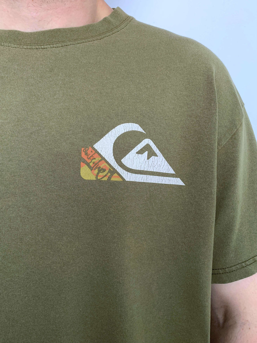 VINTAGE QUIKSILVER BIG LOGO TEE - L