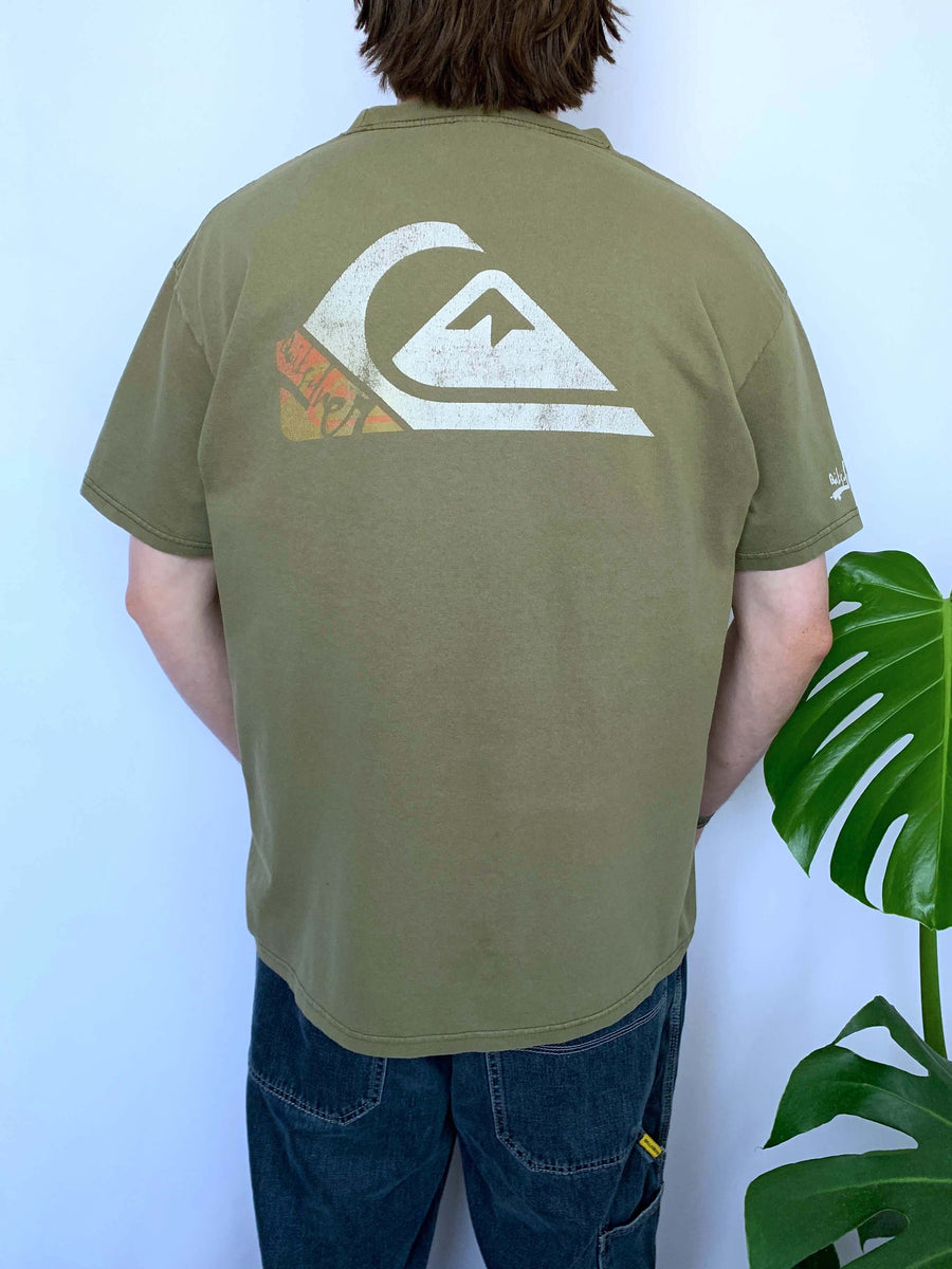 VINTAGE QUIKSILVER BIG LOGO TEE - L