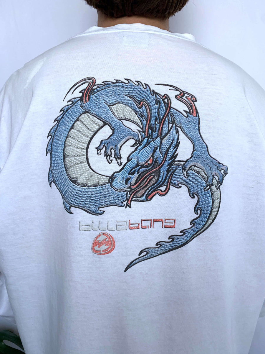RARE VINTAGE BILLABONG DRAGON LONG SLEEVE TEE - XL