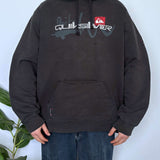 FADED VINTAGE QUIKSILVER EMBROIDERED HOODIE - XL
