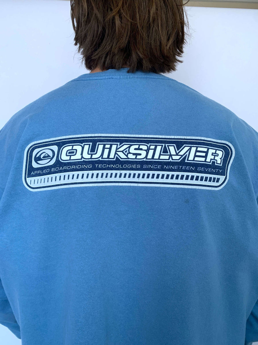 VINTAGE QUIKSILVER APPLIED BOARDRIDING TECH LONG SLEEVE - L