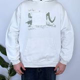 THICK VINTAGE QUIKSILVER BIG LOGO HOODIE - L