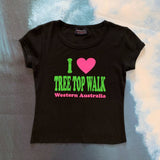 VINTAGE 'I <3 TREE TOP WALK' WEST AUS BABY TEE