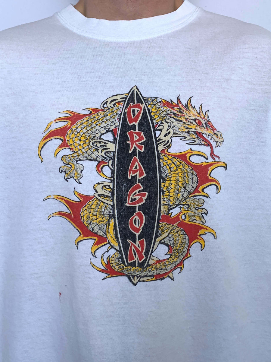 VINTAGE FLAMING DRAGON TEE - L/XL