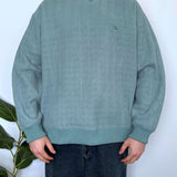 THICK VINTAGE QUIKSILVER TEXTURED FLEECE JUMPER - L