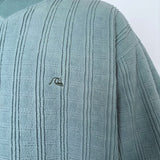 THICK VINTAGE QUIKSILVER TEXTURED FLEECE JUMPER - L