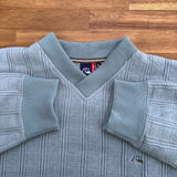 THICK VINTAGE QUIKSILVER TEXTURED FLEECE JUMPER - L