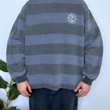 THICK FADED VINTAGE STRIPED SURF CREWNECK - L/XL
