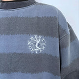 THICK FADED VINTAGE STRIPED SURF CREWNECK - L/XL