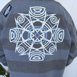 THICK FADED VINTAGE STRIPED SURF CREWNECK - L/XL