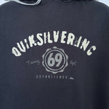 OLD SCHOOL QUIKSILVER SPELLOUT HOODIE - XL