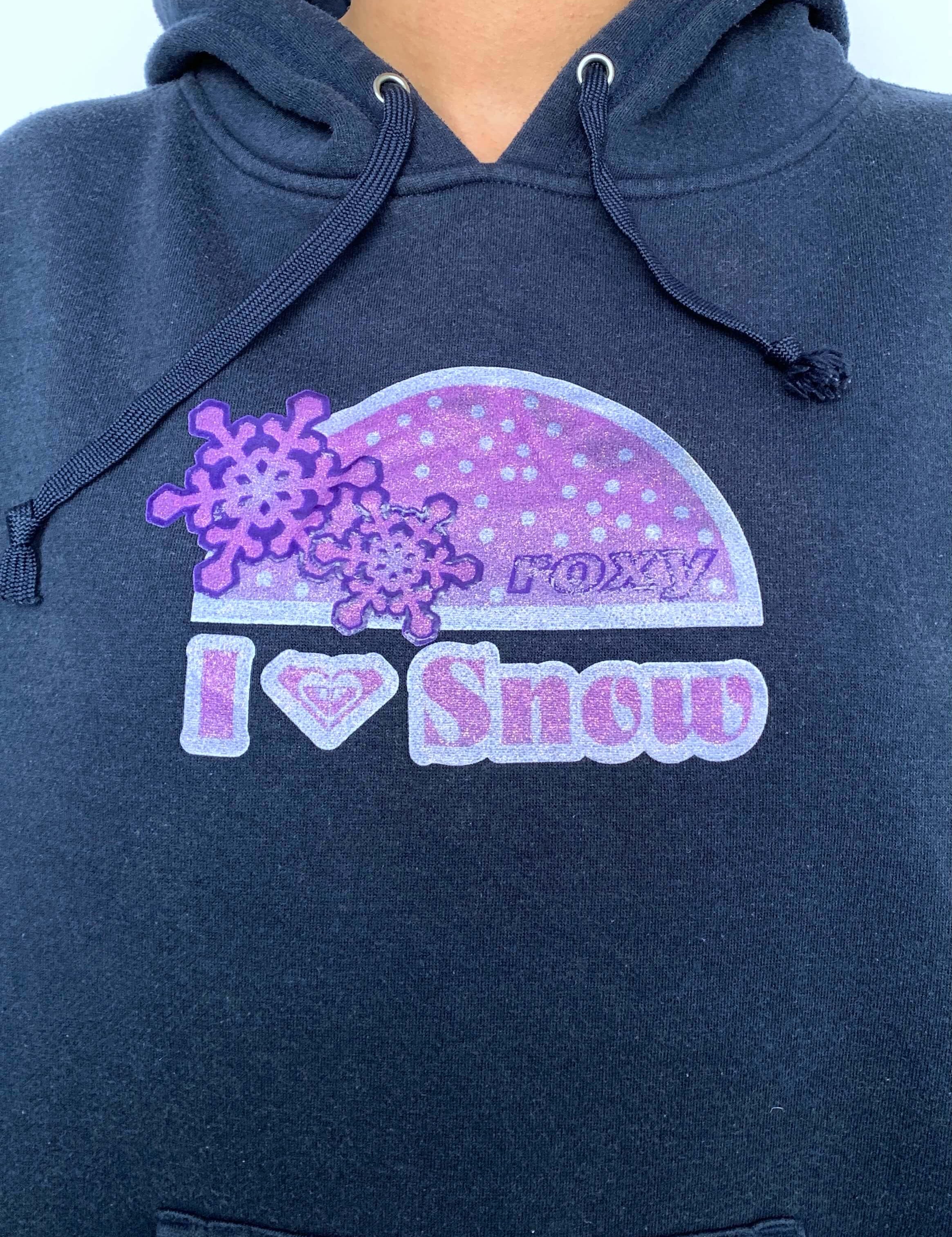 VINTAGE ROXY 'I LOVE SNOW' HOODIE - 12