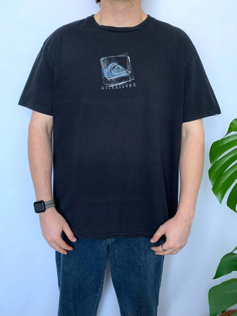 VINTAGE QUIKSILVER BIG LOGO TEE - L