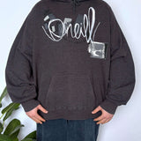 BAGGY VINTAGE O'NEILL EMBROIDERED SPELLOUT HOODIE - XL