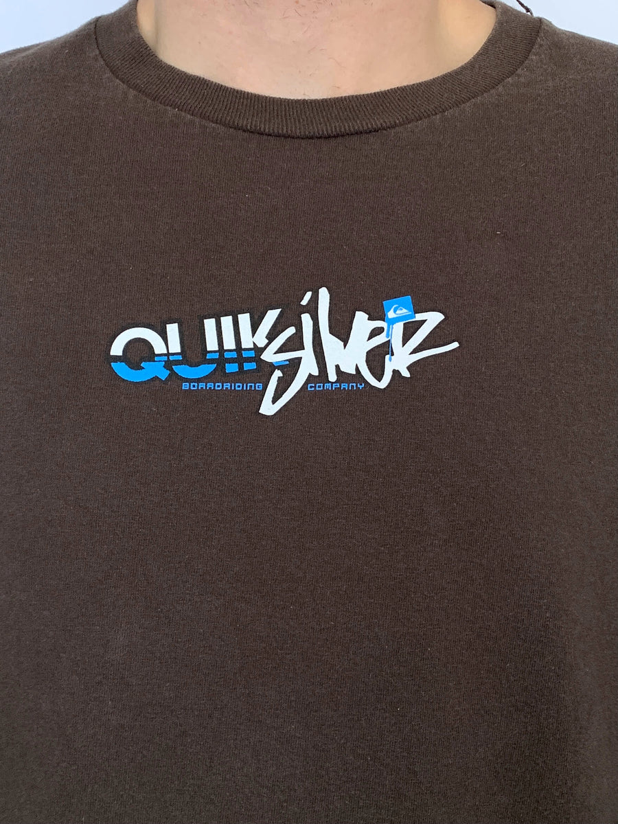 VINTAGE QUIKSILVER GRAPHIC LONG SLEEVE TEE - XL