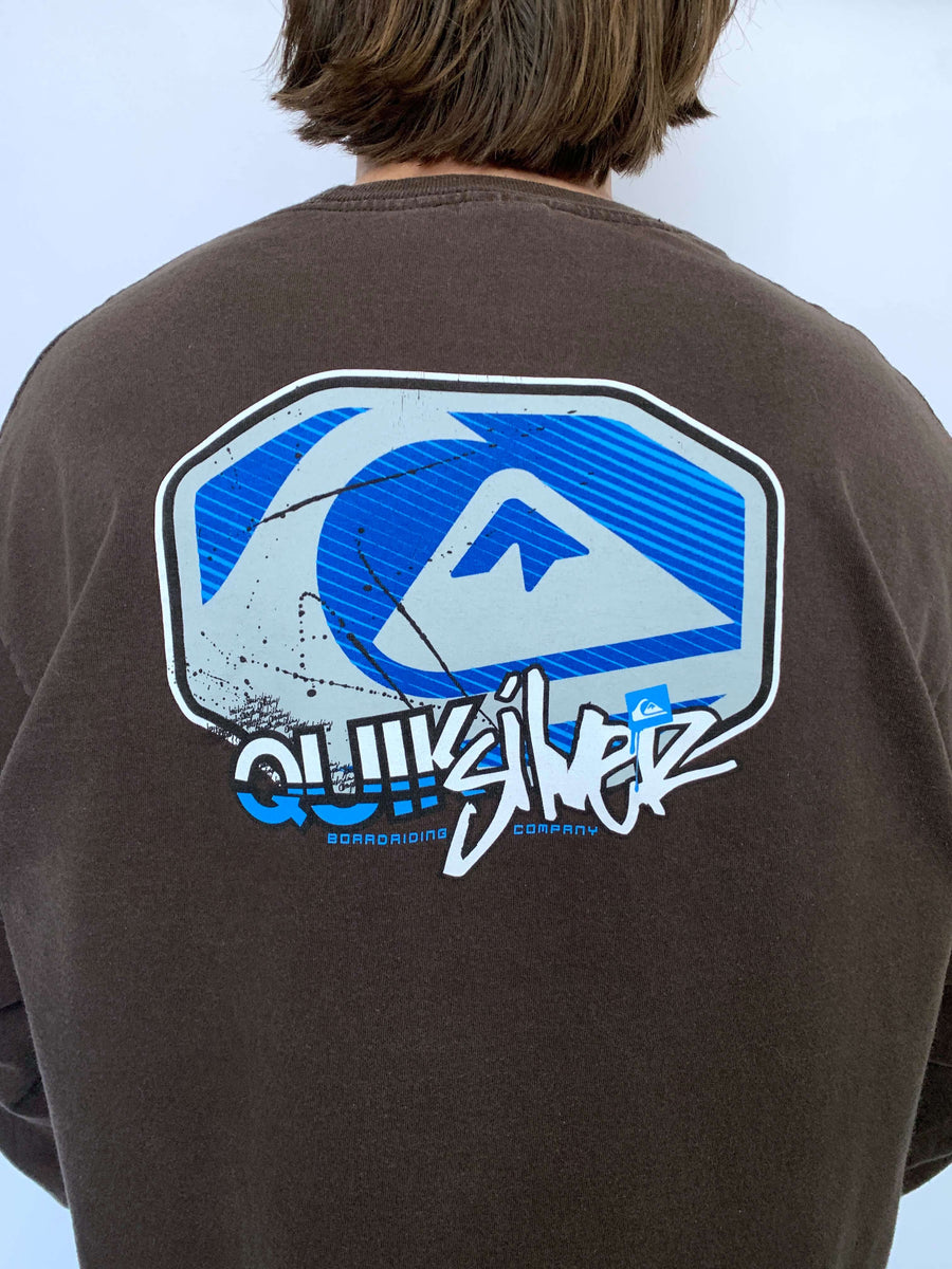 VINTAGE QUIKSILVER GRAPHIC LONG SLEEVE TEE - XL