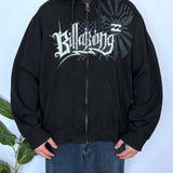 BAGGY OLD SCHOOL BILLABONG ZIP UP HOODIE - XL