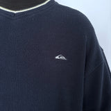 VINTAGE QUIKSILVER RIBBED JUMPER - L