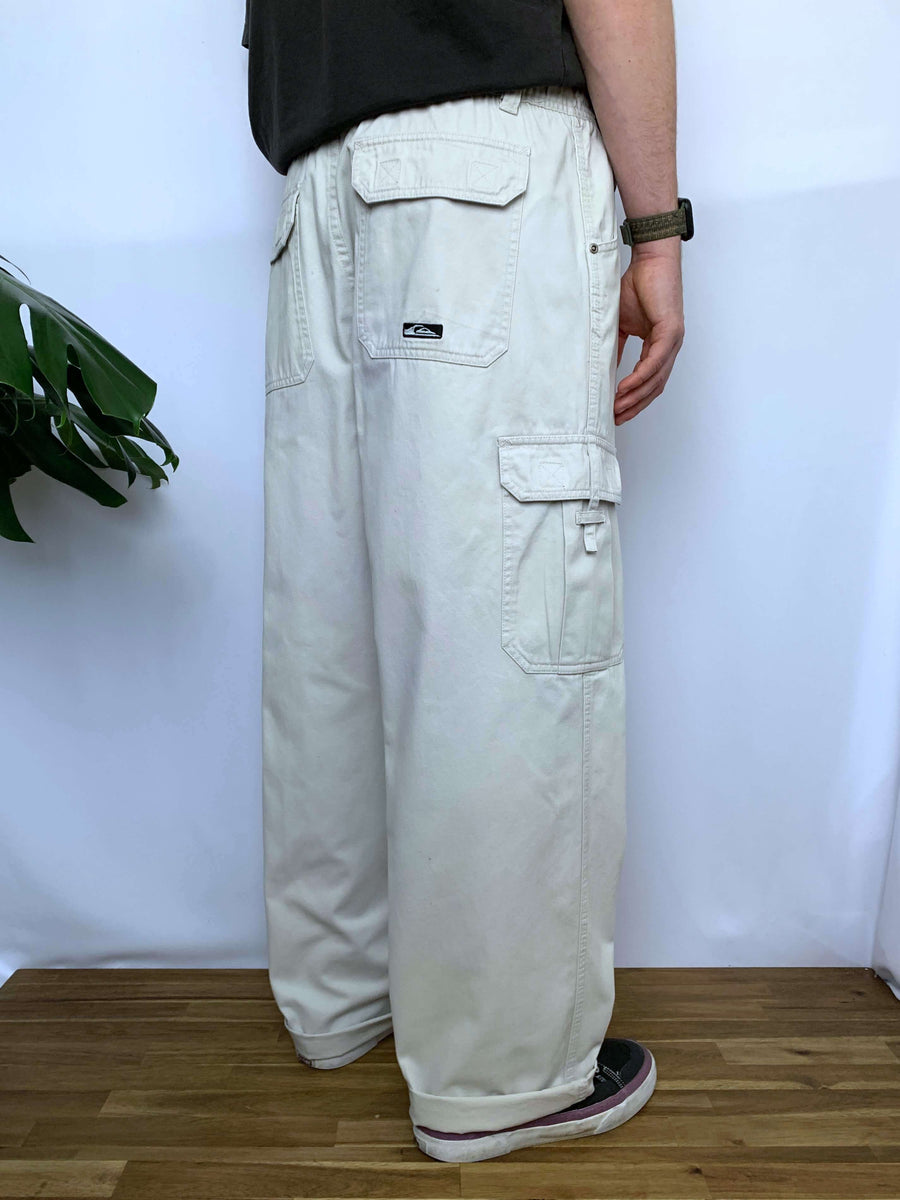 BAGGY 90S QUIKSILVER ELASTIC WAIST CARGO PANTS
