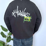 FADED VINTAGE QUIKSILVER ZIP-UP SWEATSHIRT - L