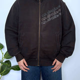 FADED VINTAGE QUIKSILVER ZIP-UP SWEATSHIRT - S