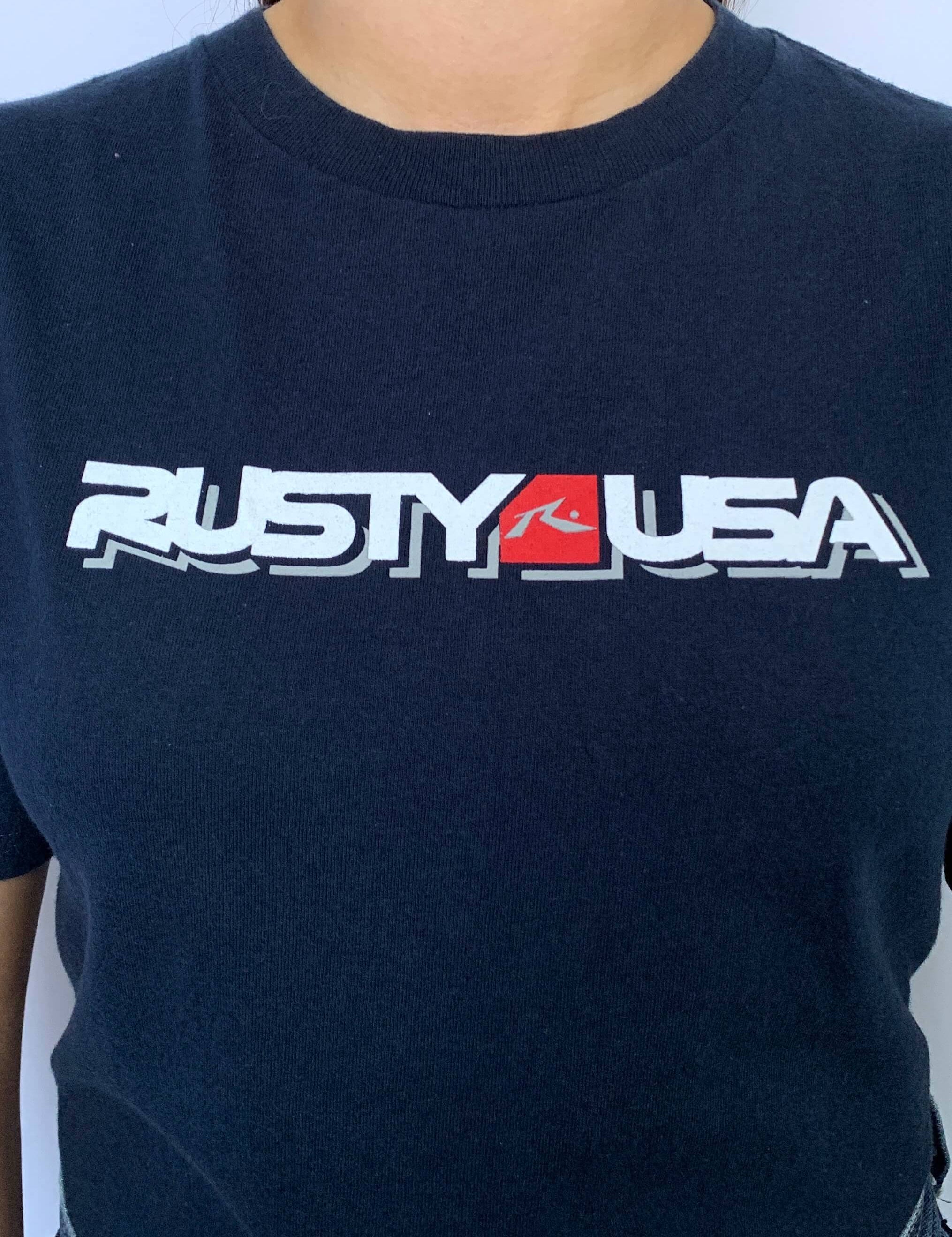 VINTAGE RUSTY USA FRONT HIT TEE - 6/8
