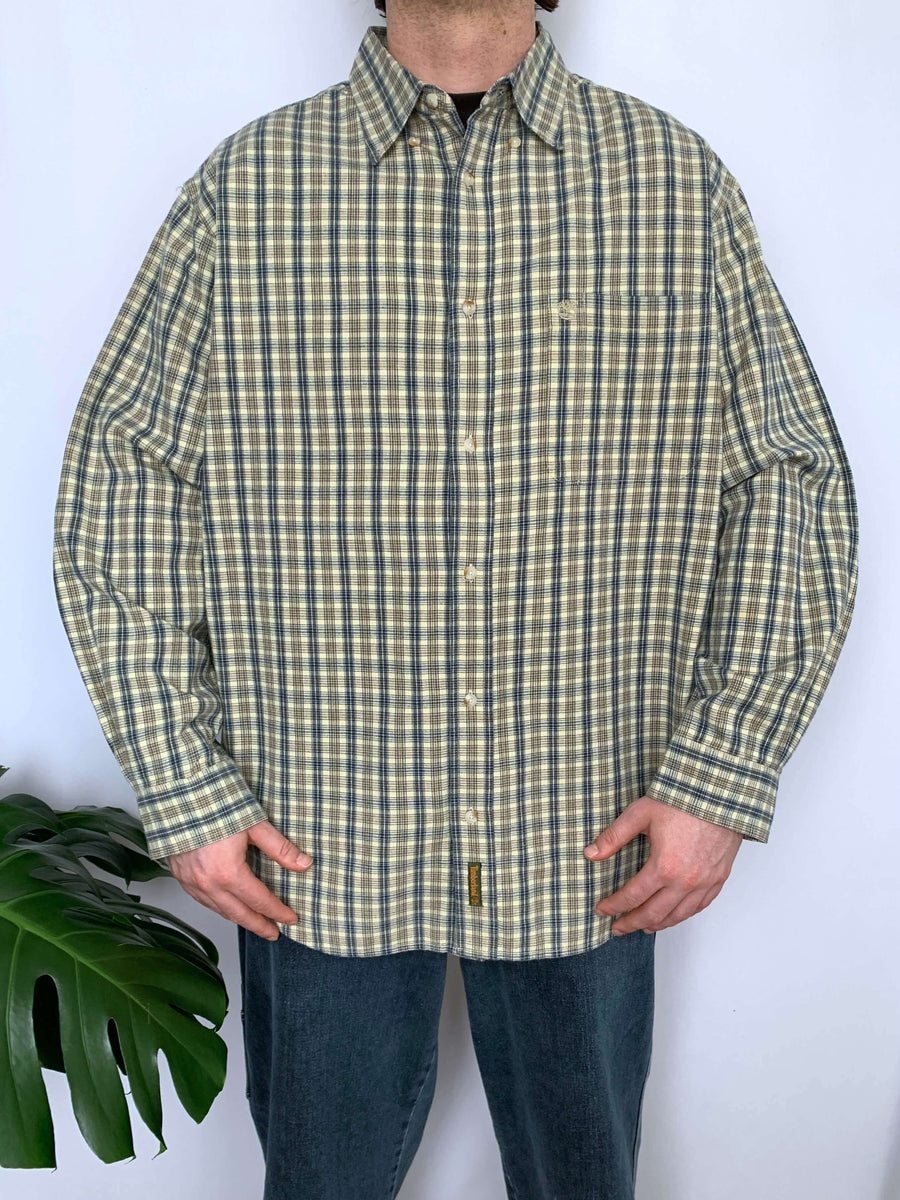 VINTAGE TIMBERLAND CHECK OVERSHIRT - XL