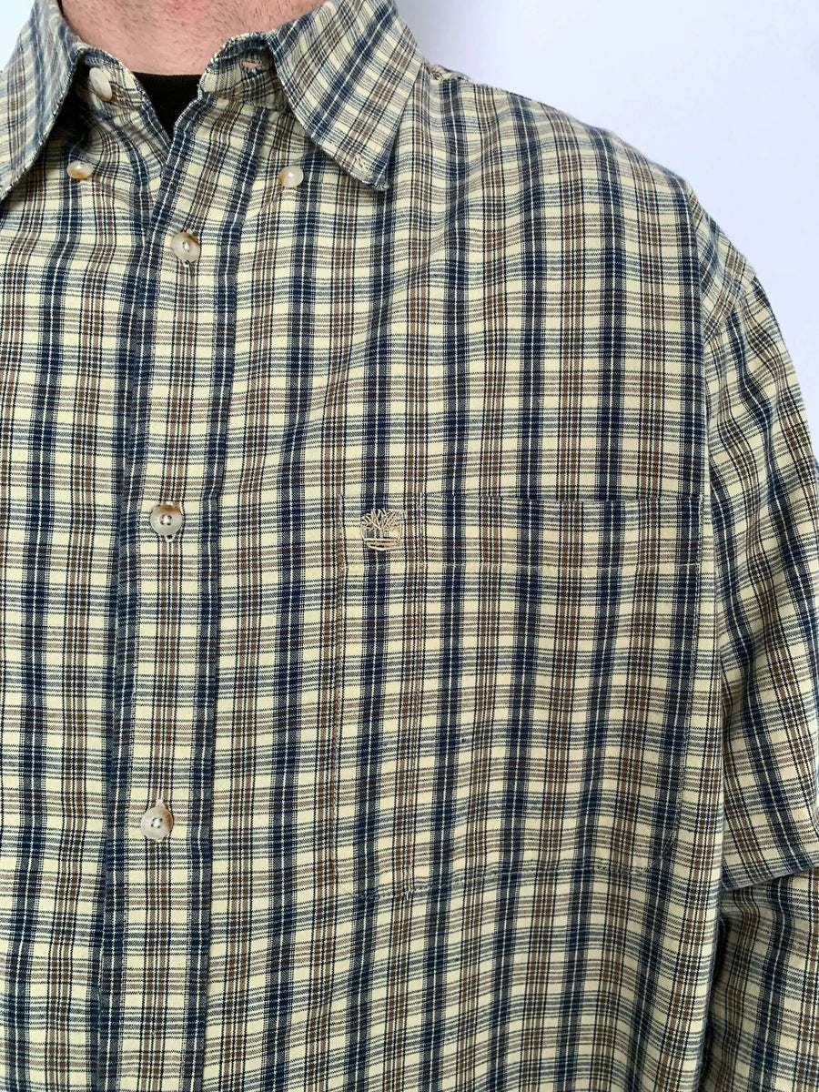 VINTAGE TIMBERLAND CHECK OVERSHIRT - XL