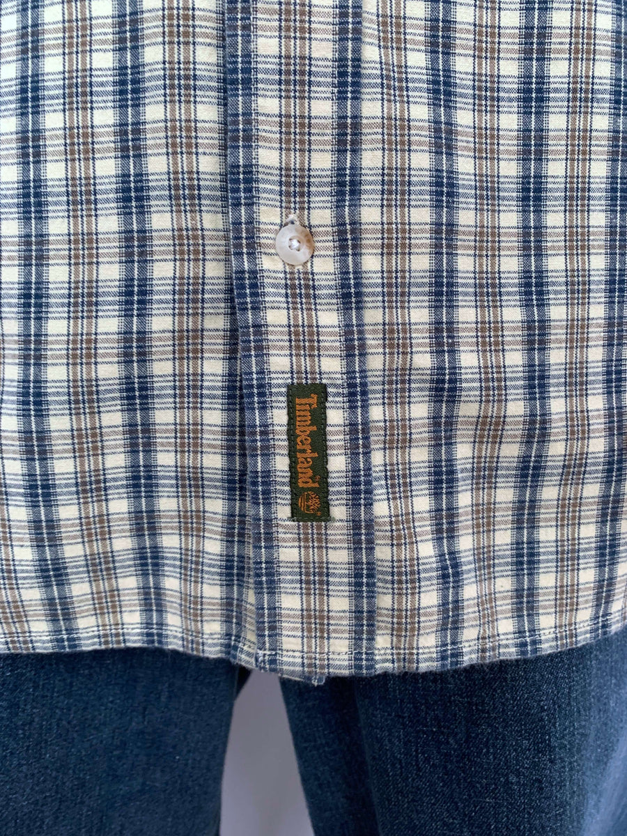 VINTAGE TIMBERLAND CHECK OVERSHIRT - XL