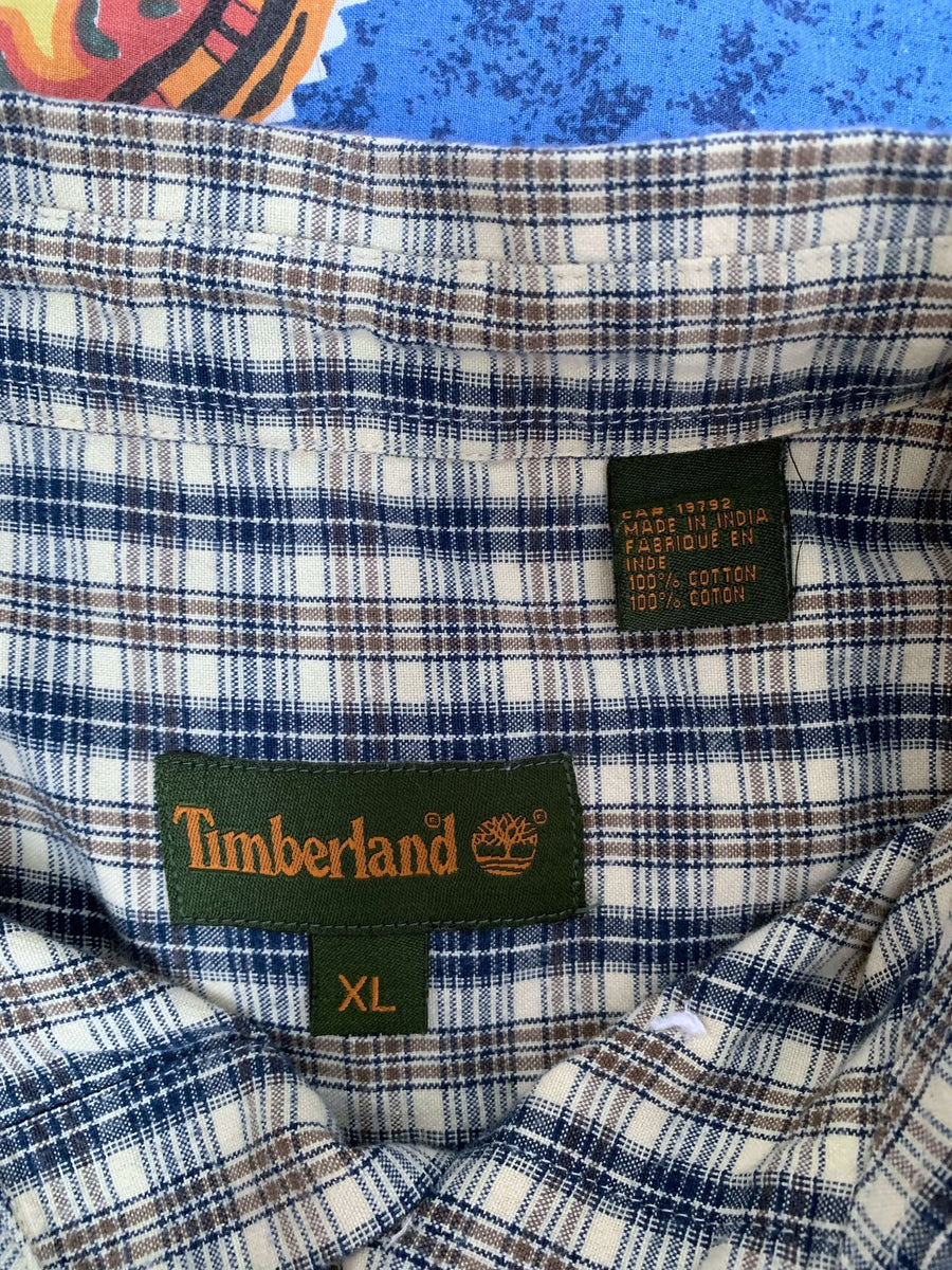 VINTAGE TIMBERLAND CHECK OVERSHIRT - XL