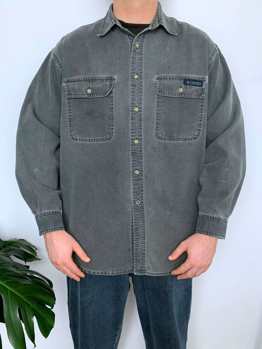 FADED VINTAGE COLUMBIA OVERSHIRT - M