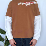 VINTAGE BILLABONG TWO-TONE DOUBLE LAYER LONG SLEEVE TEE - S/M